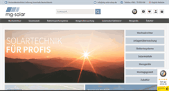Desktop Screenshot of mg-solar-shop.de