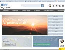 Tablet Screenshot of mg-solar-shop.com